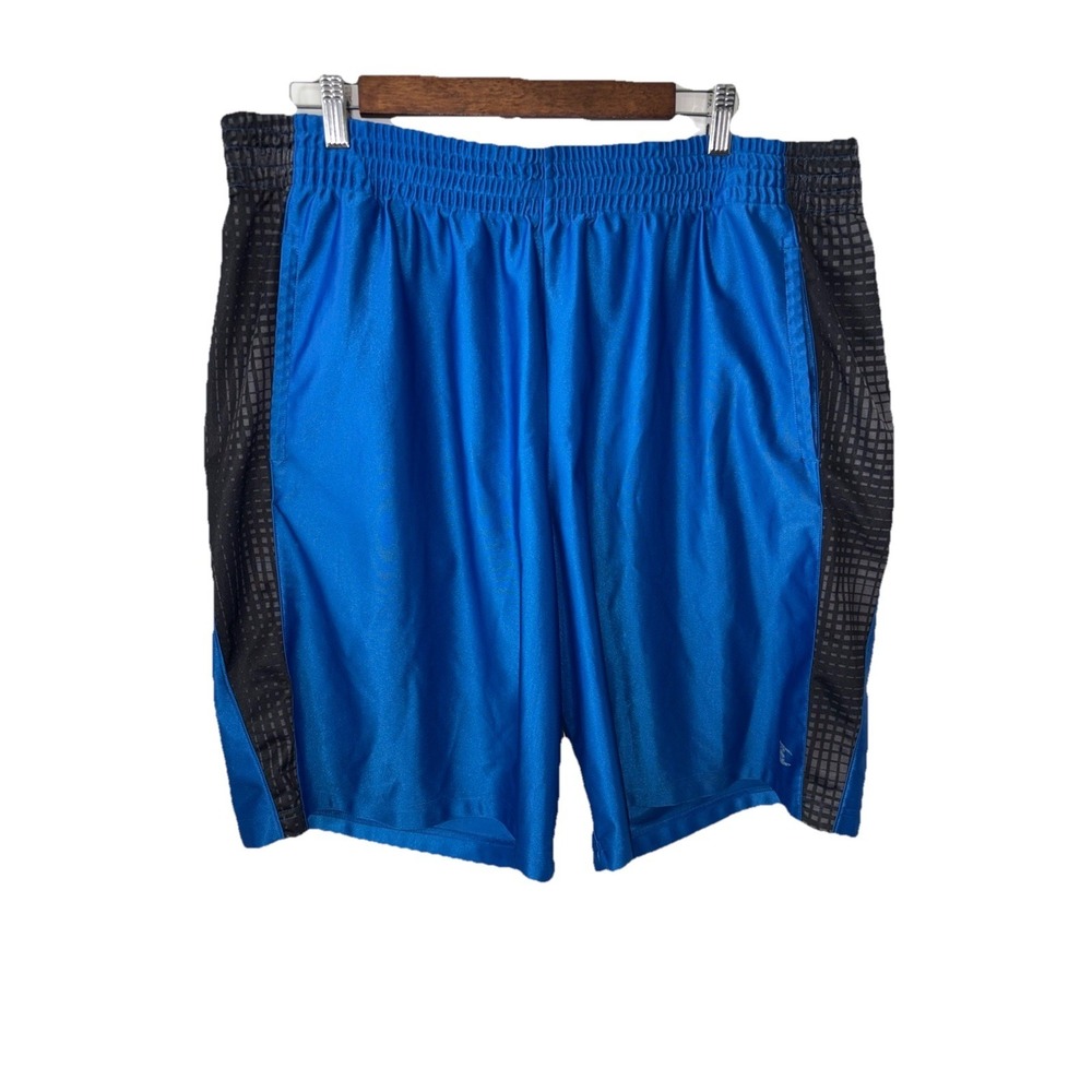 VTG Champion Authentic Blue Basketball Shorts Men's XL Baggy‎ Dazzle Short Pants